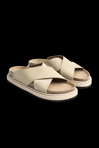 Zara LTHR SNDLS - Beige - Image 0