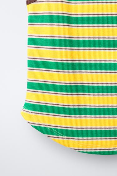 TOP À IMPRIMÉ RAYURES - Multicolore de Zara - Image 3