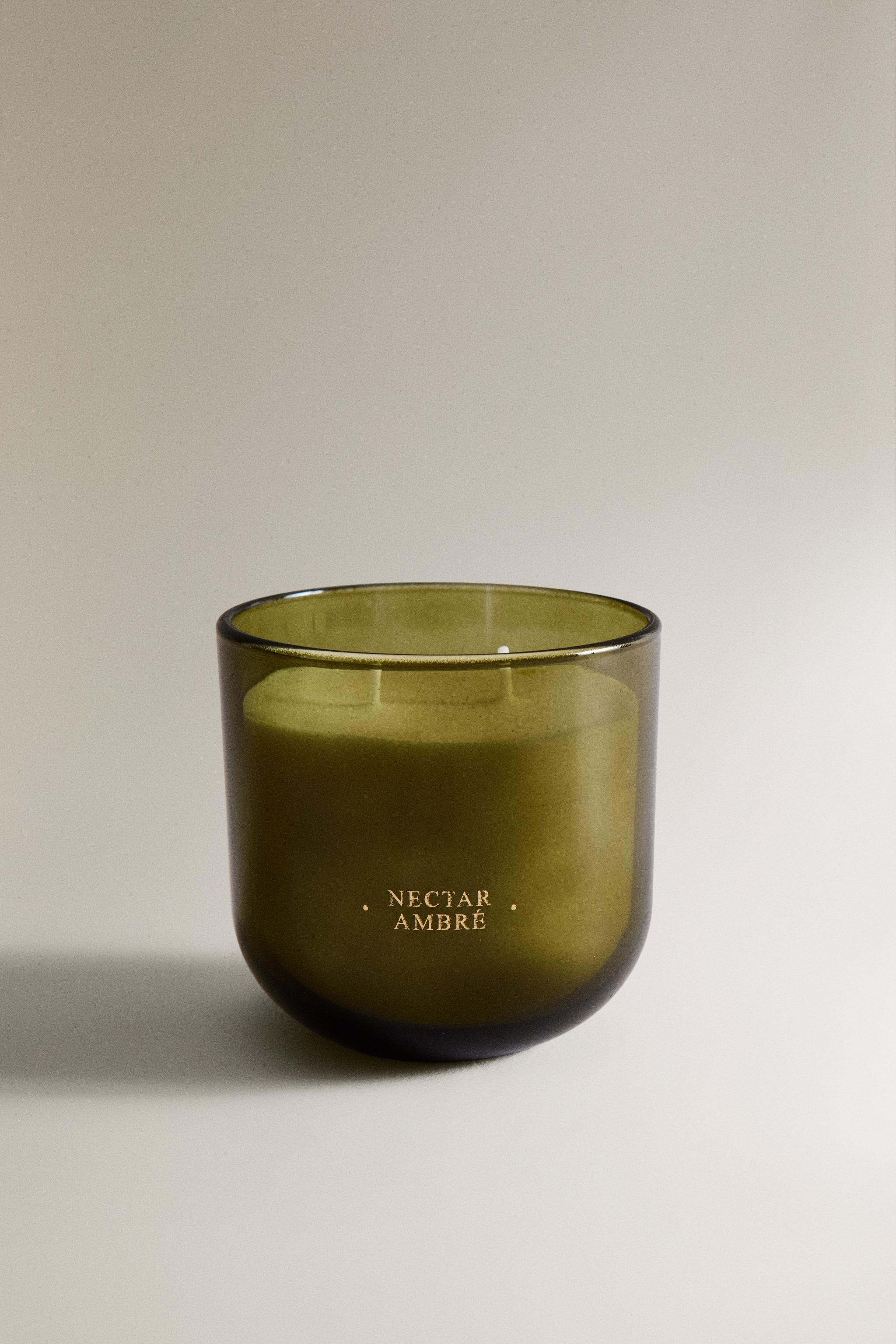(400 G) NECTAR AMBRÉ SCENTED CANDLE — Peach