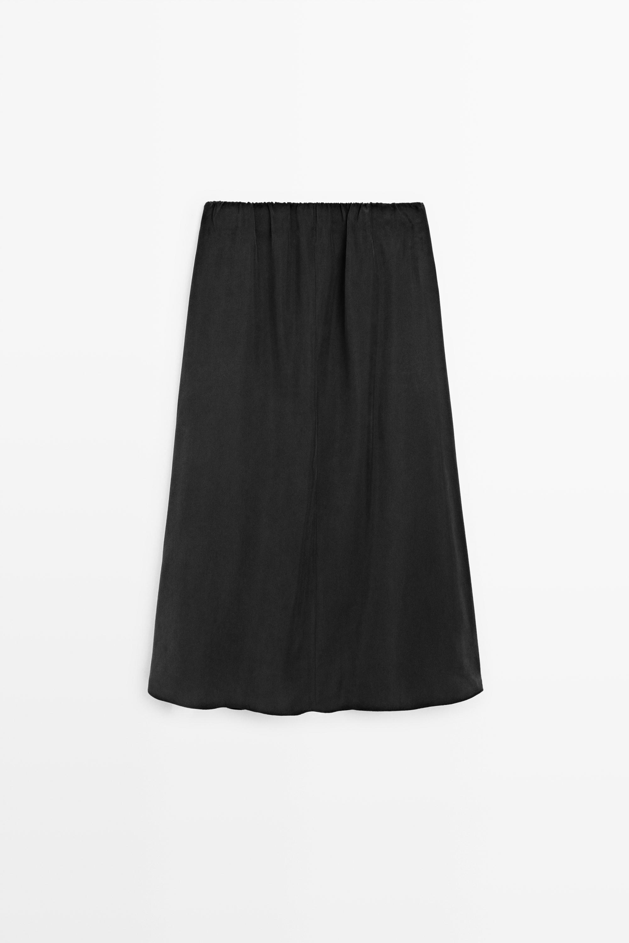 Voluminous midi skirt