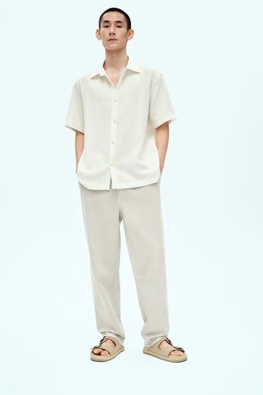 Zara 紋理襯衫 - 裸色