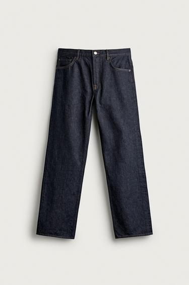 LOW-RISE STRAIGHT-LEG JEANS - Indigo by Zara