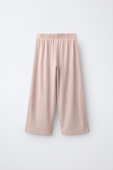 SOFT TOUCH WIDE-LEG PANTS — Pink 2