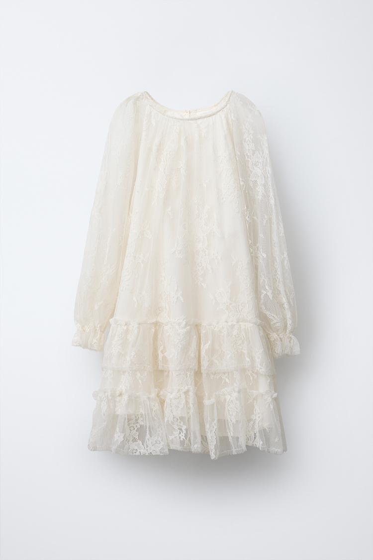 Vestito Lungo Vestito Bianco Di Pizzo Zara Zara Vestito Pizzo