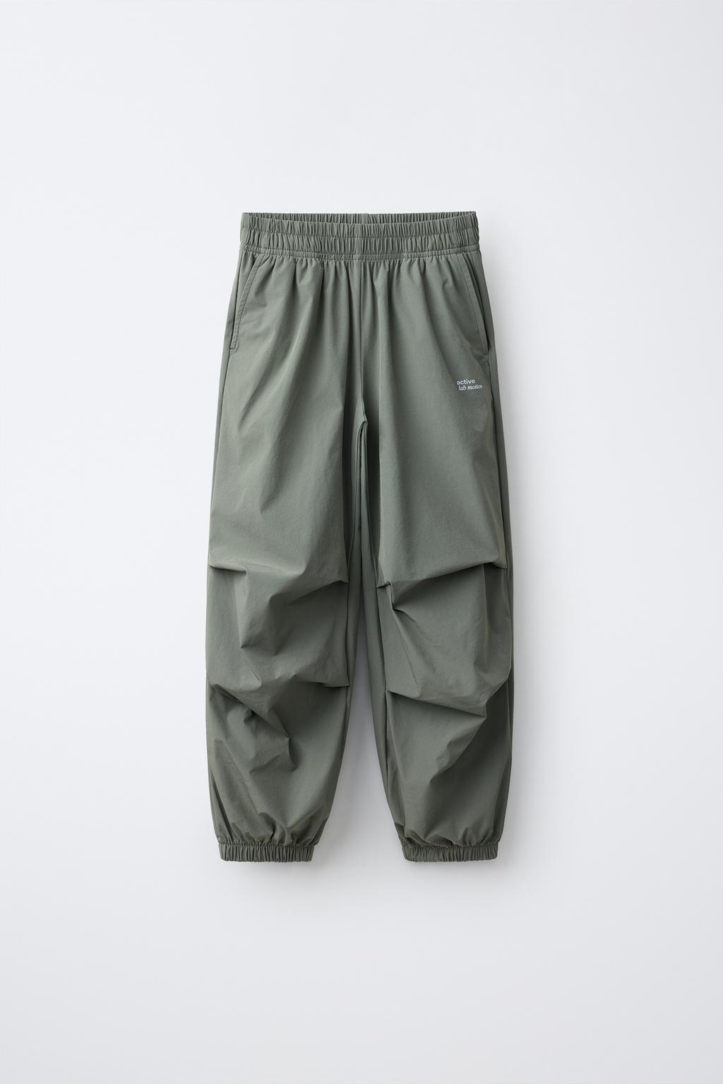 SPORTY NYLON JOGGER TROUSERS
