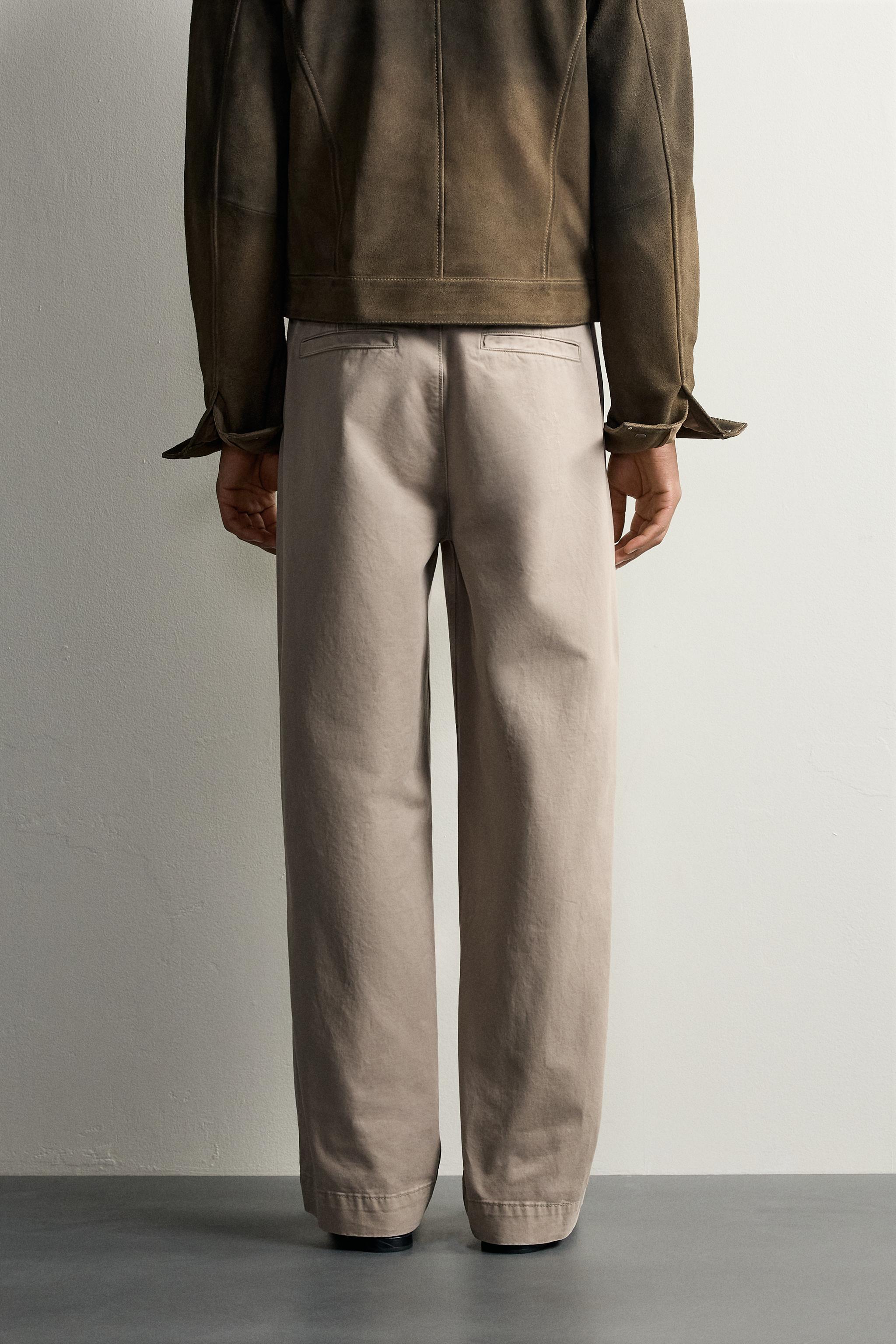 WASHED RELAXED FIT CHINO PANTS