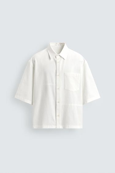 CHEMISE RELAXED FIT EN COTON - Blanc de Zara - Image 6