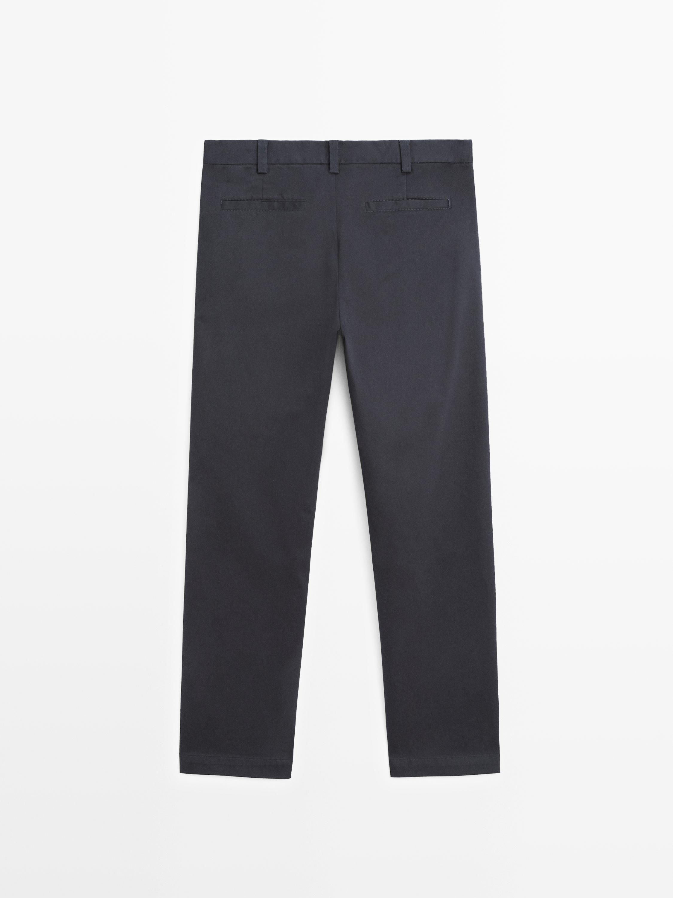 Pantalon tapered fit microtexturé