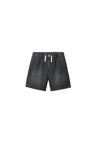 برمودا DENIM منسدلة - أسود by Zara