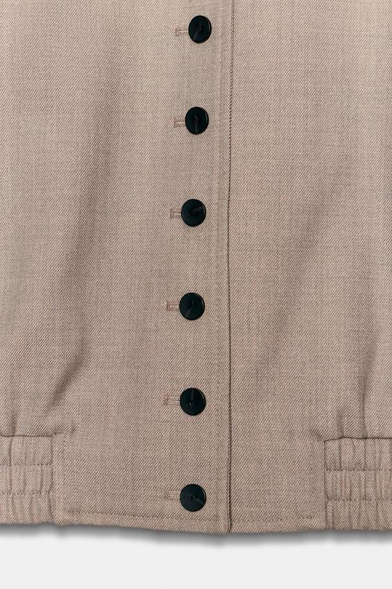 VESTE AVEC LAINE ZW COLLECTION - Gris clair de Zara - Image 7
