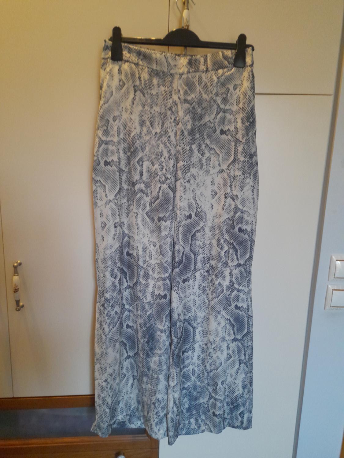 ANIMAL PRINT WIDE-LEG TROUSERS - Image 4