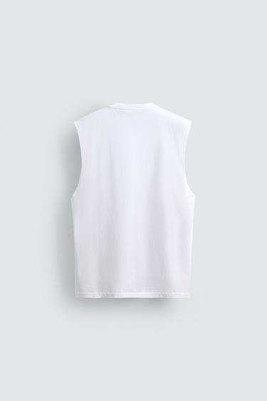 LIGHTWEIGHT TANK T-SHIRT - White by Zara - Image 7