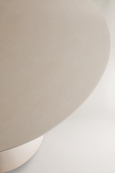 ROUND OUTDOOR CEMENT TABLE - Oyster-white by Zara - Image 1