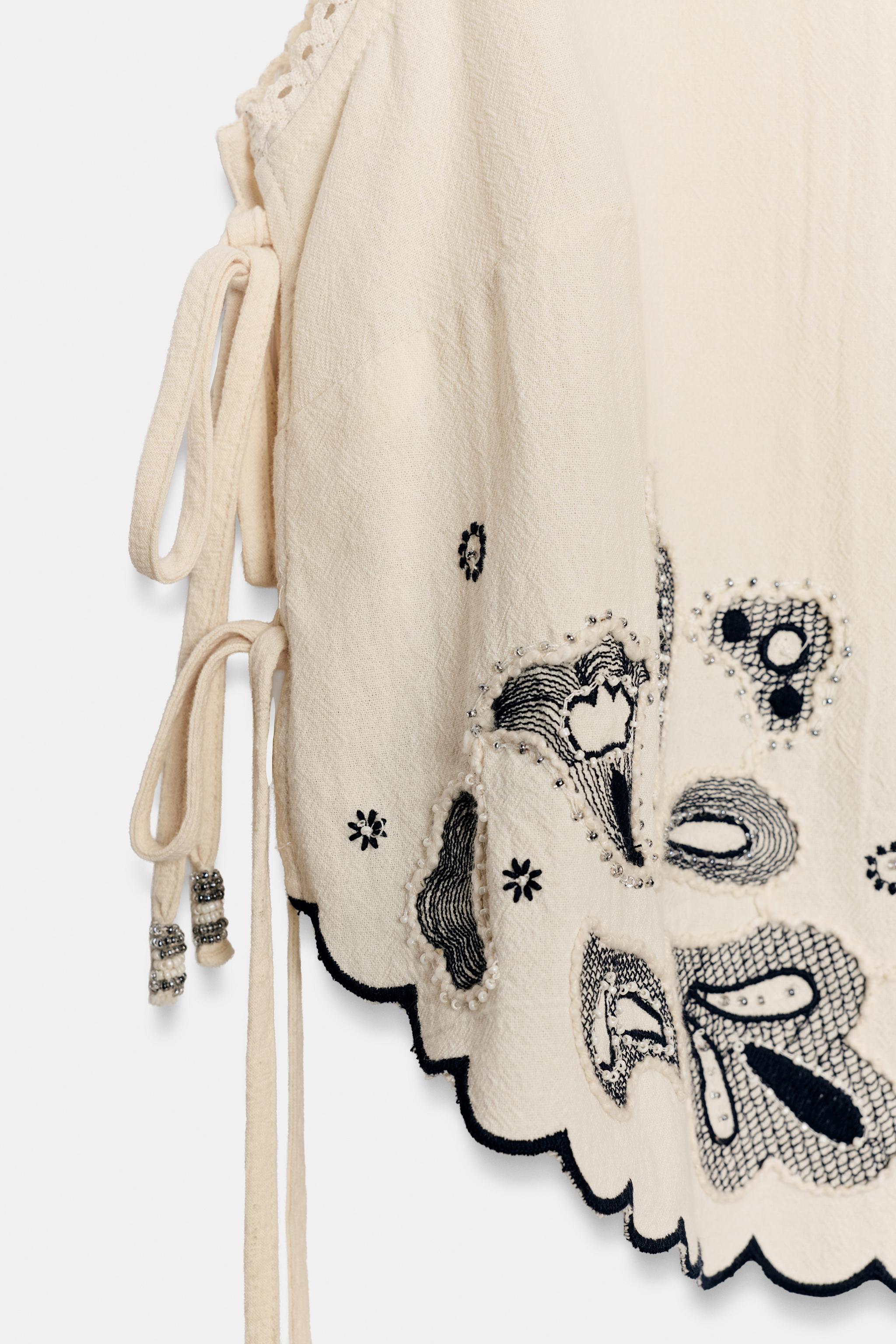 EMBROIDERED BEADED TOP