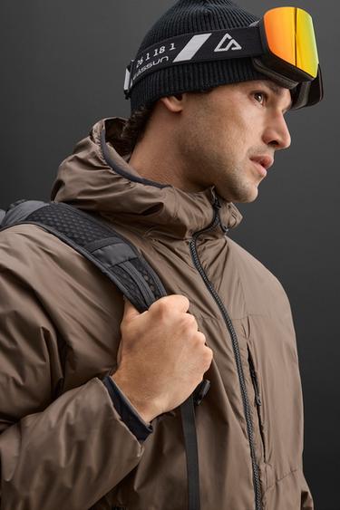 MID-LAYER PADDED JACKET - Dark tan by Zara - Image 4