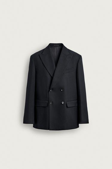 BLAZER CRUZADA TRAJE - Marino de Zara