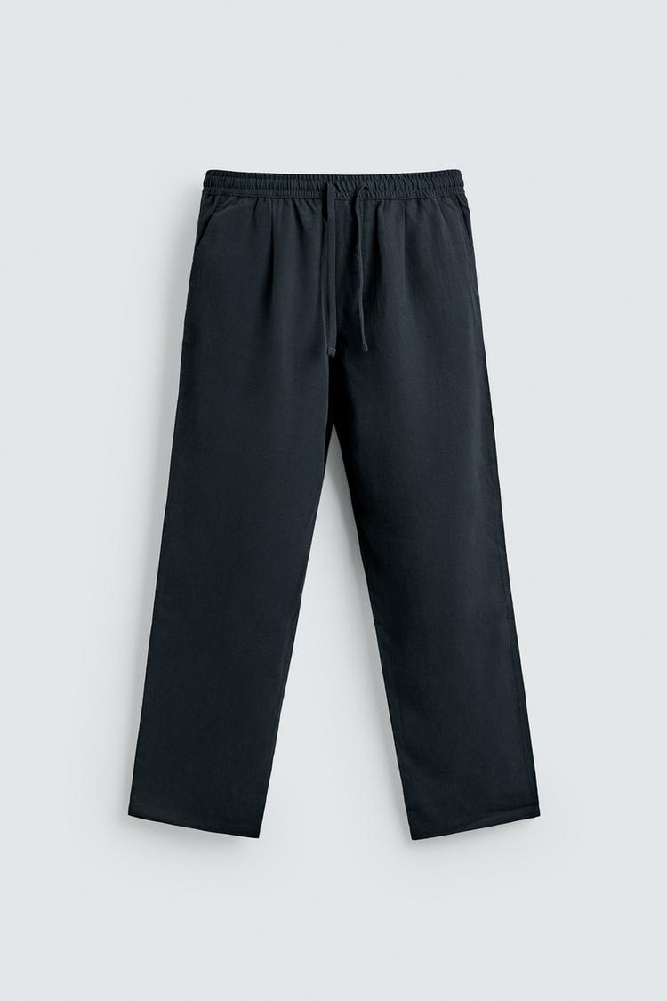 ZARA REGULAR FIT 100% LYOCELL TROUSERS