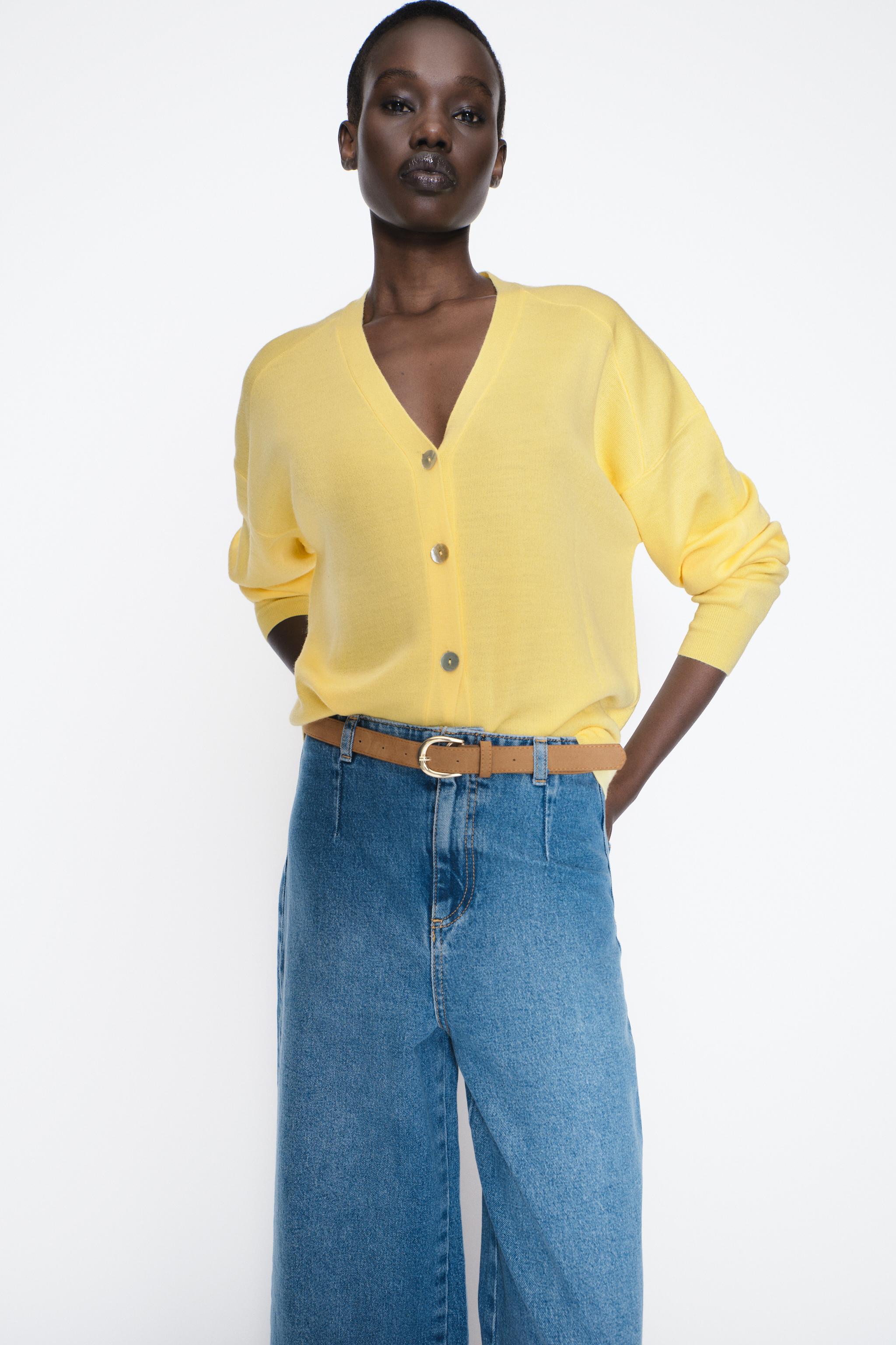 Zara wide leg high rise jeans online