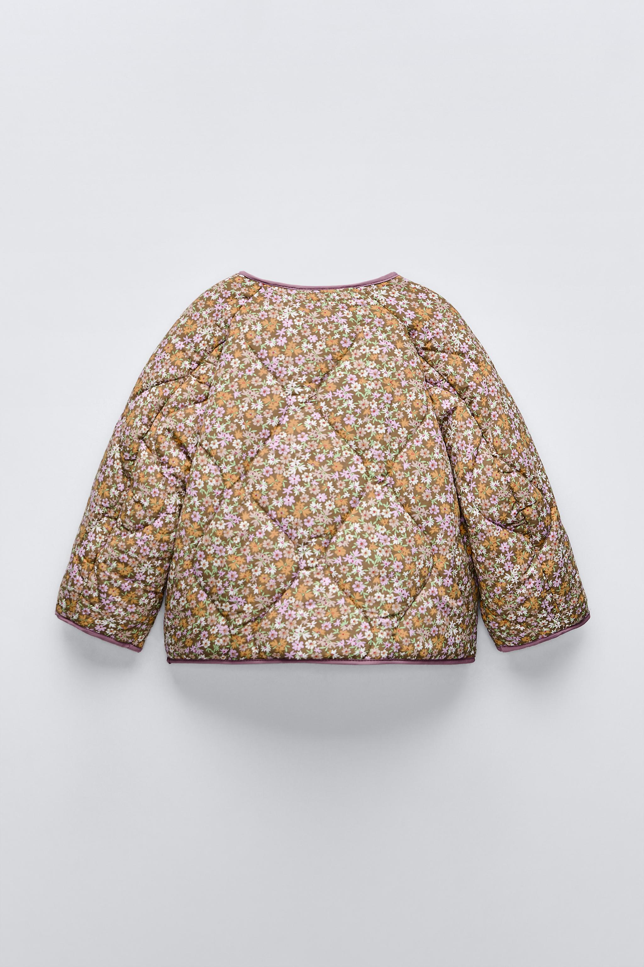 Zara Floral Quilted Jacket Various Kids