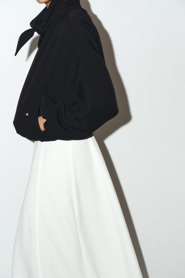 BOMBER FOULARD AMOVIBLE - Noir de Zara - Image 4
