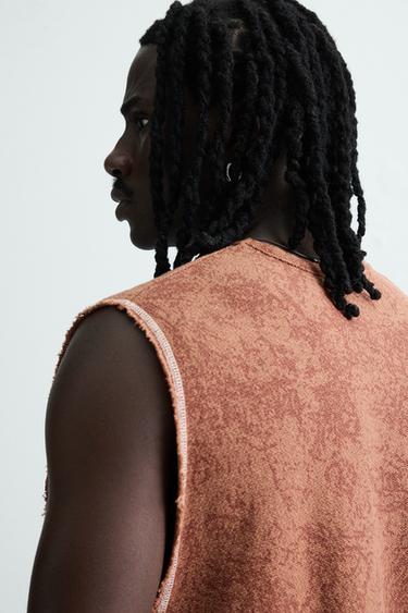 WASHED KNIT TANK TOP - Brick by Zara - Image 4