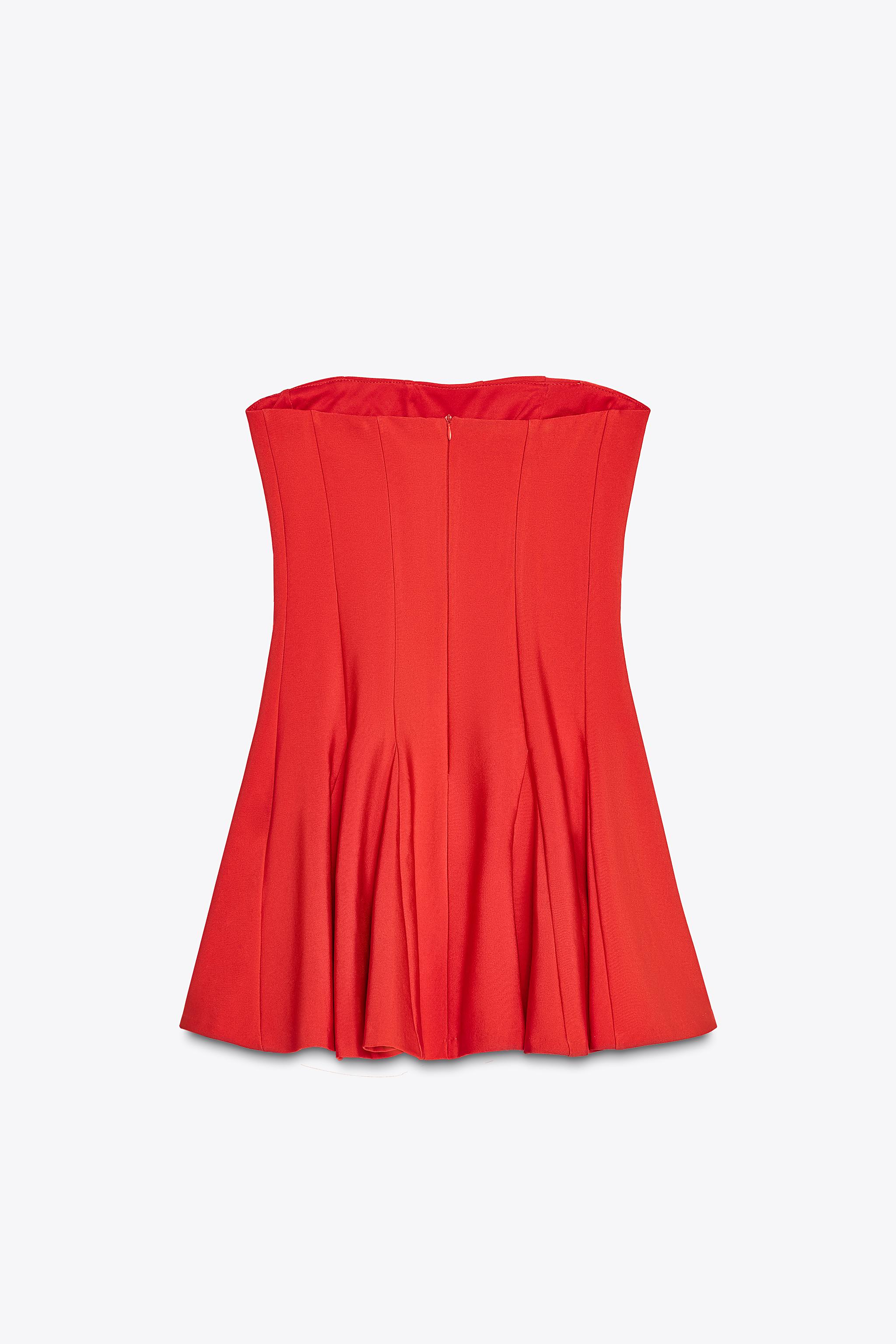 ゴデットショート丈ワンピース - ブラック | ZARA Japan / 日本
