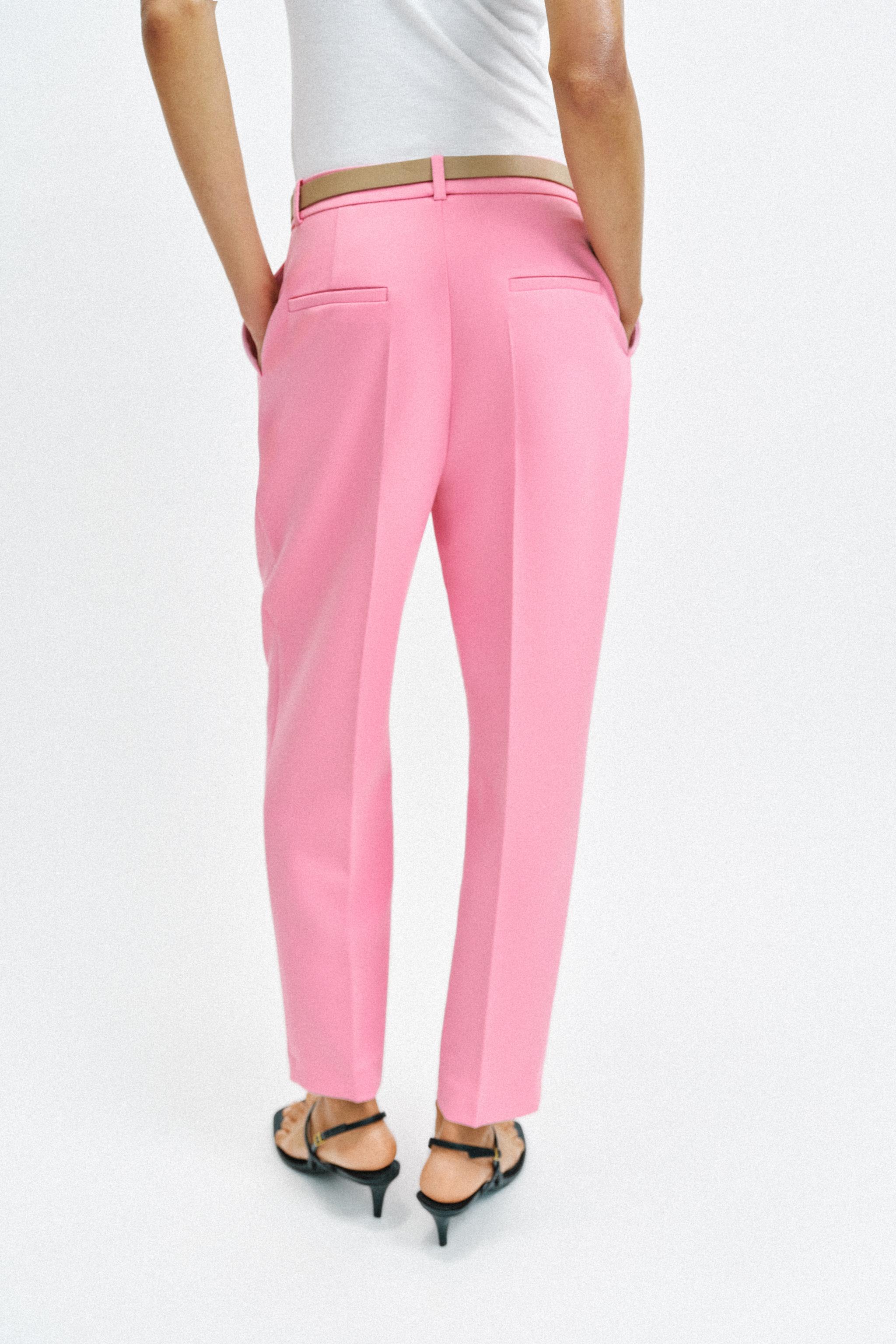 BELTED ANKLE PANTS