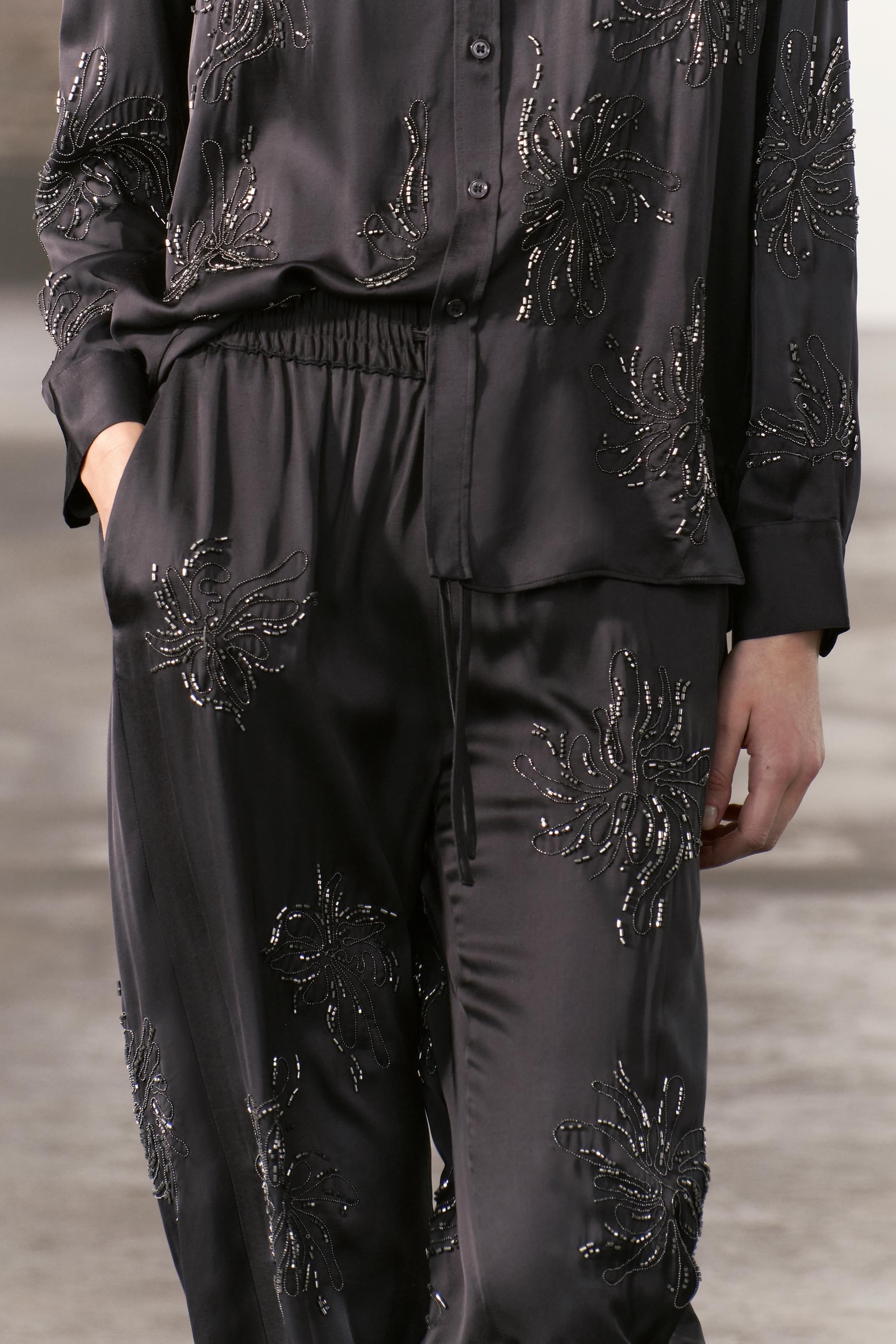 EMBROIDERED BEADED PANTS ZW COLLECTION