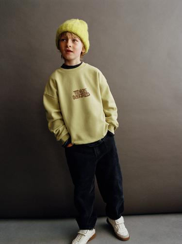 Zara WOOL BLEND KNIT HAT - Yellow