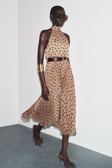 ĐẦM MIDI CHẤM BI KÈM THẮT LƯNG - 930 từ Zara