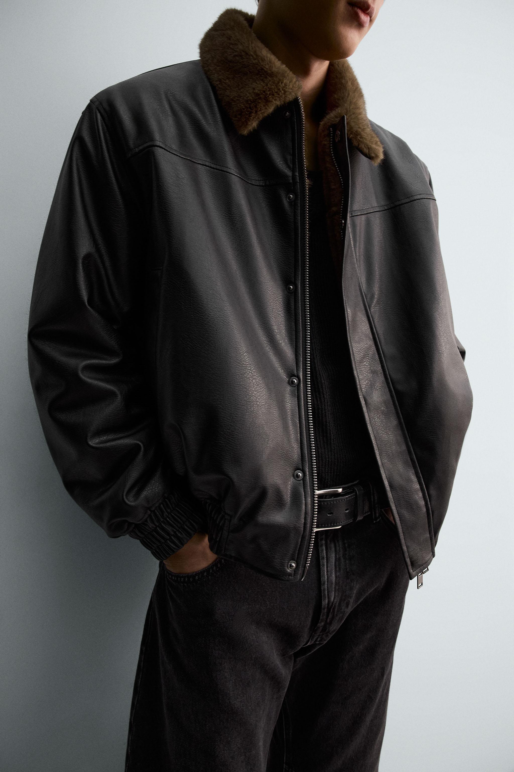 リバーシブル フェイクレザージャケット - ブラック | ZARA Japan / 日本