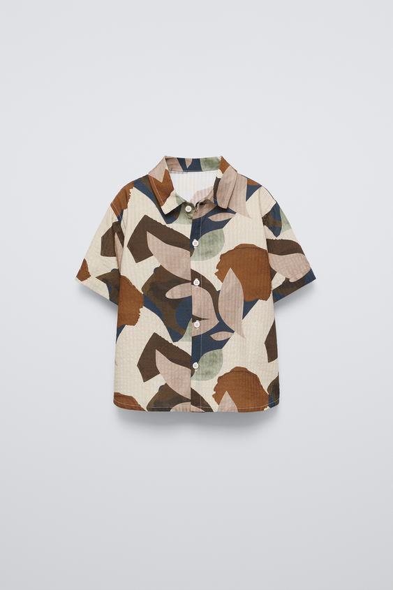 LEAF PRINTED SHIRT Multicolored ZARA United States