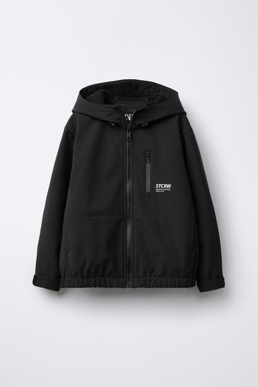 WASSERABWEISENDE FUNKTIONSJACKE MIT KAPUZE - Schwarz von Zara - Bild 0