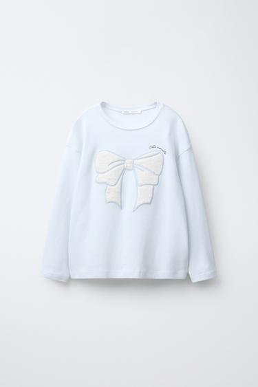 6-14 ANS/ PYJAMA À NŒUD EFFET FOURRURE - Bleu clair de Zara - Image 1