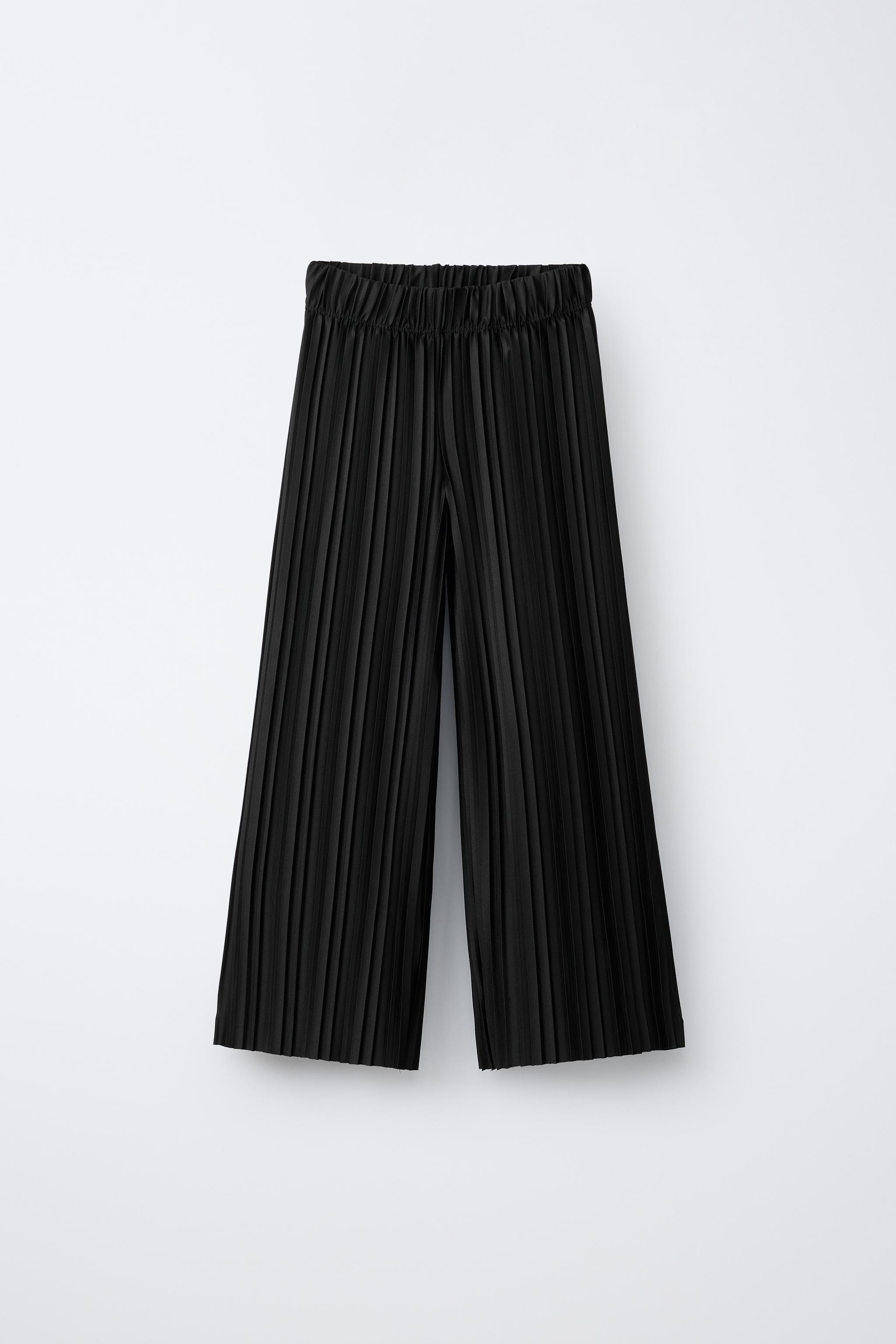 PANTALON PLISSÉ À JAMBES LARGES