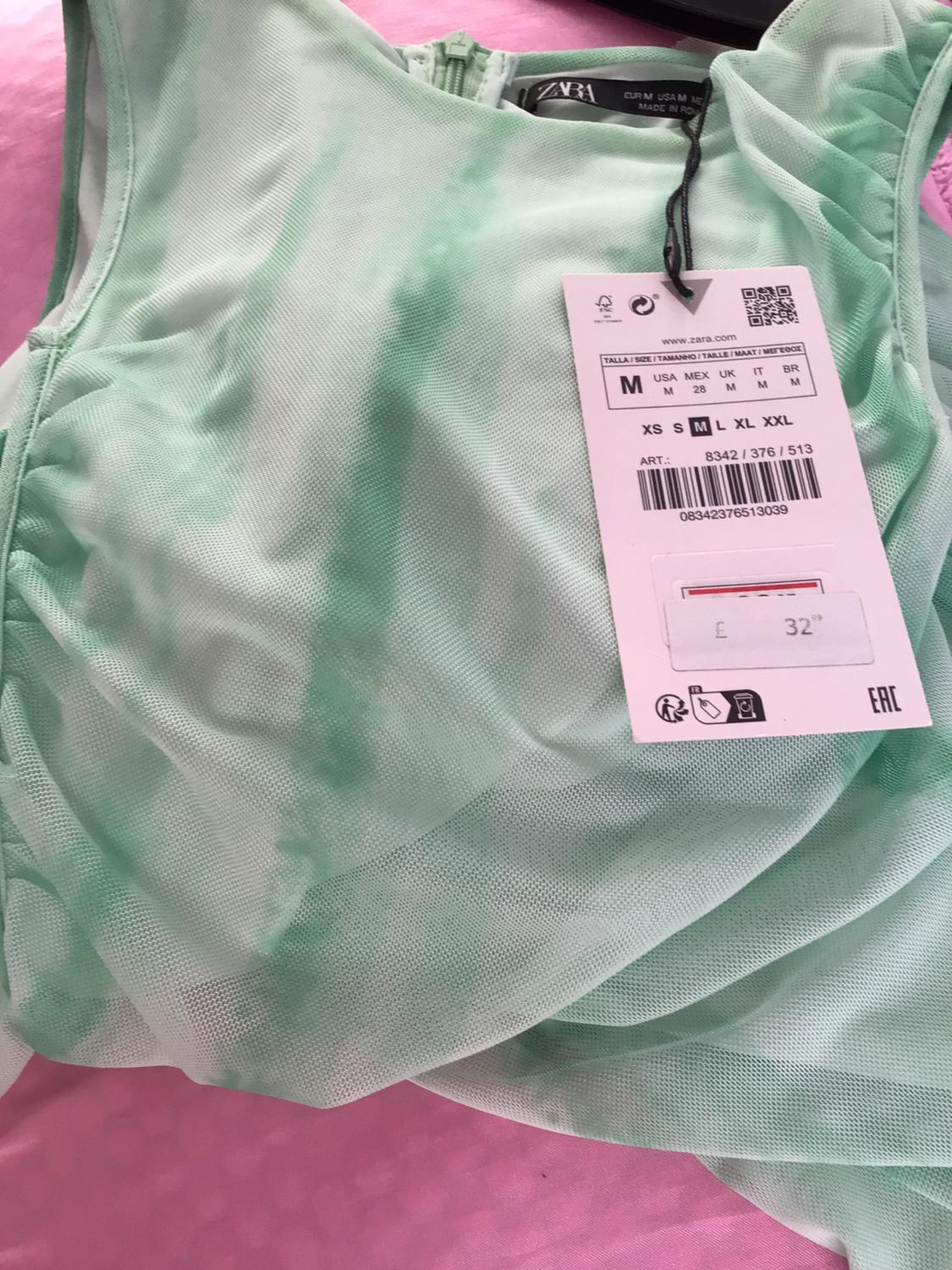 PRINTED TULLE MIDI DRESS - Image 3