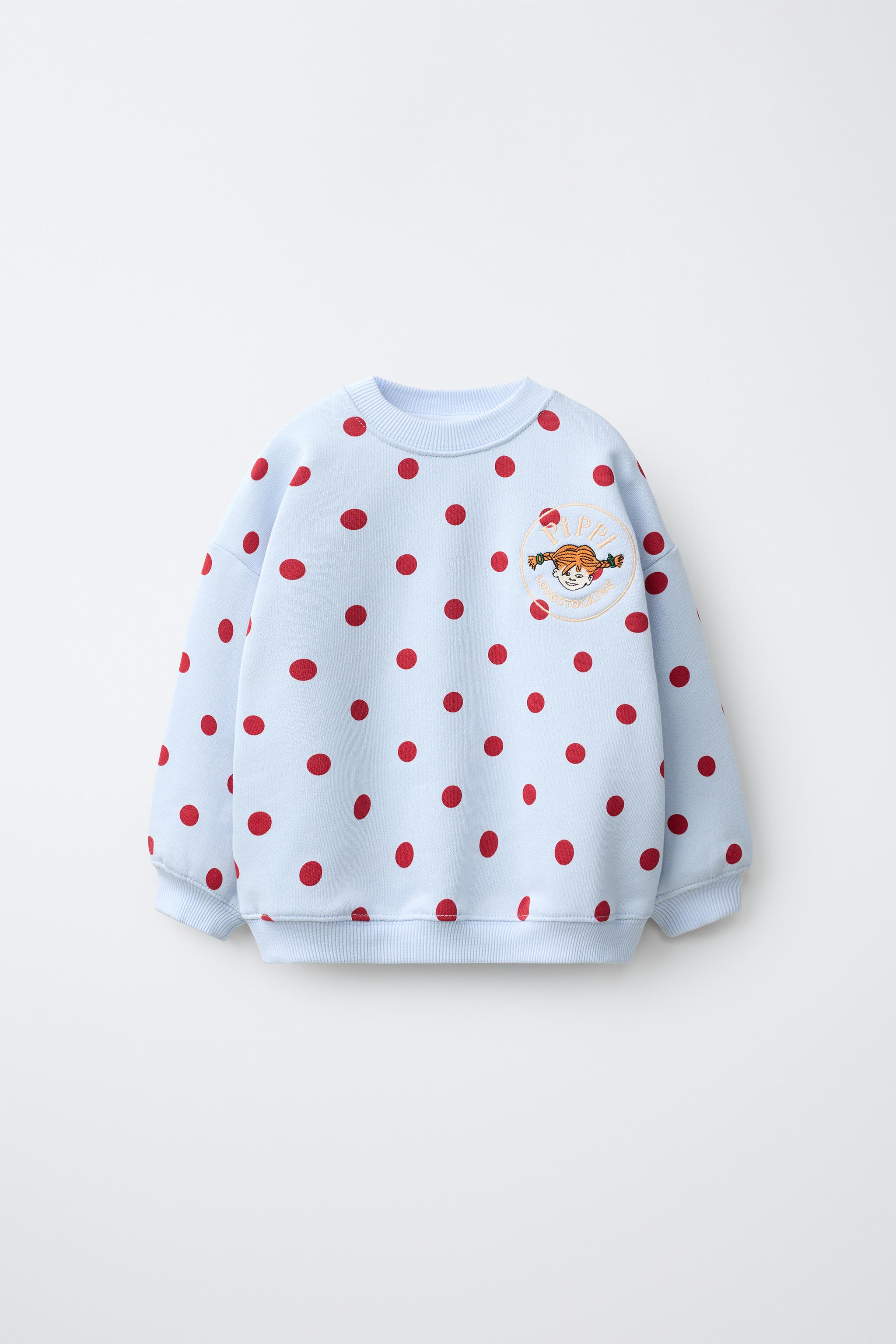 Детские худи Zara PIPPI LONGSTOCKING © ASTRID LINDGREN COMPANY POLKA DOT SWEATSHIRT — фото 2