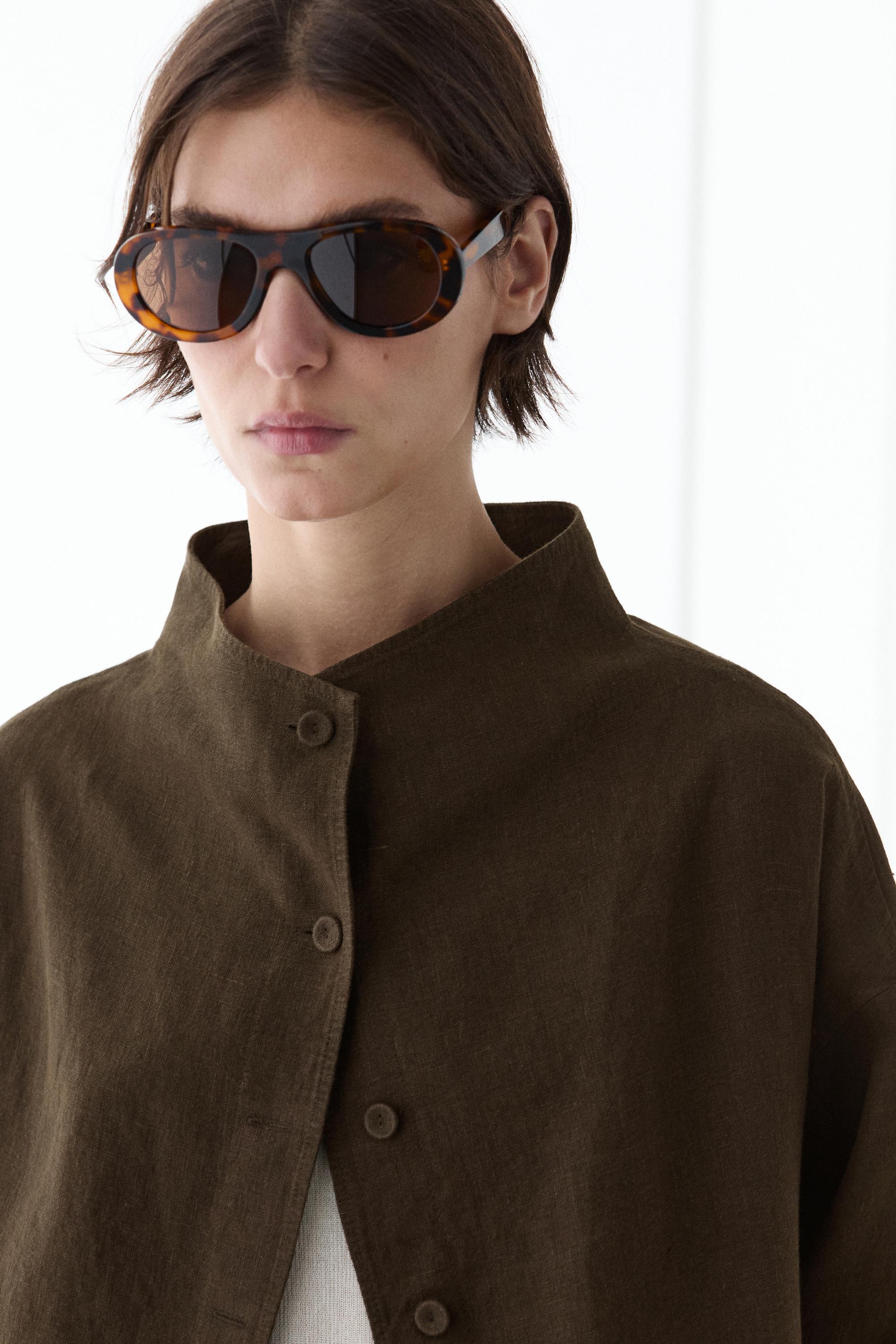 100% linen bomber jacket