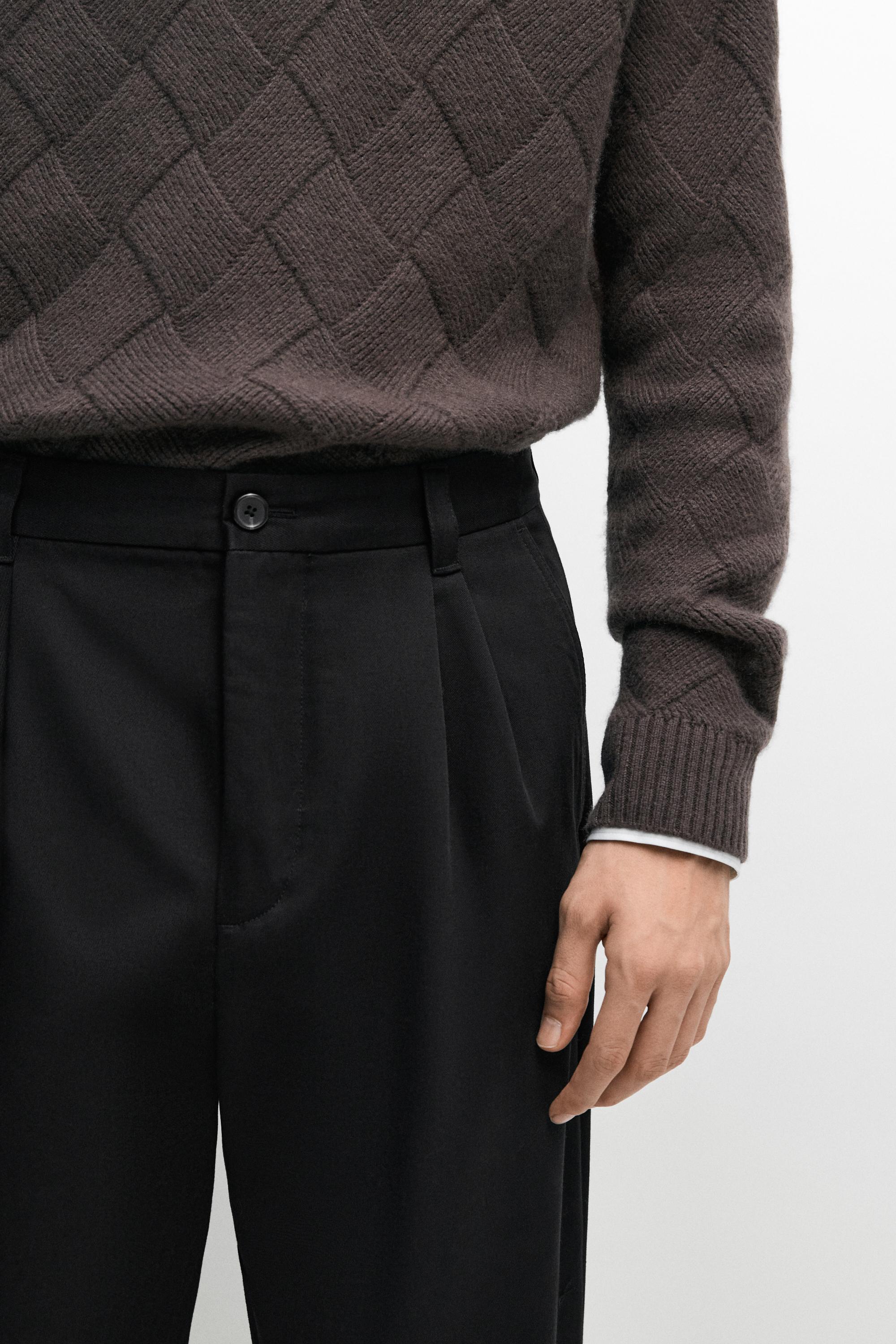 Pantalon double pince 100 % coton