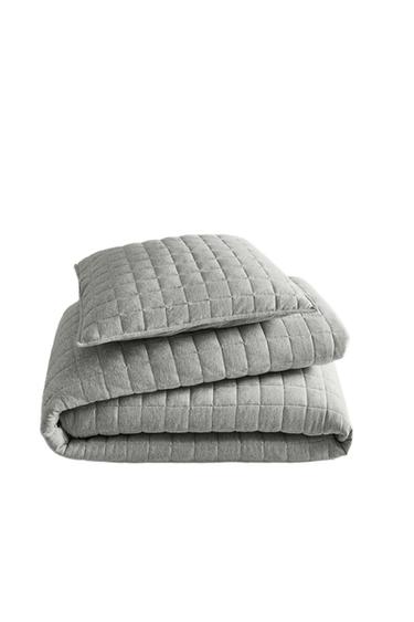 Zara GRAY MARL SWEATER QUILT - Light gray