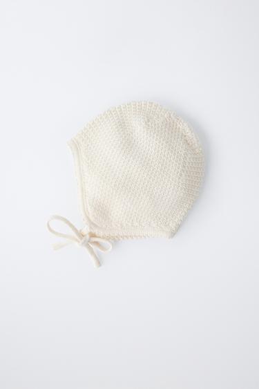 BONNET TEXTURÉ COTON SOIE - Écru de Zara - Image 3