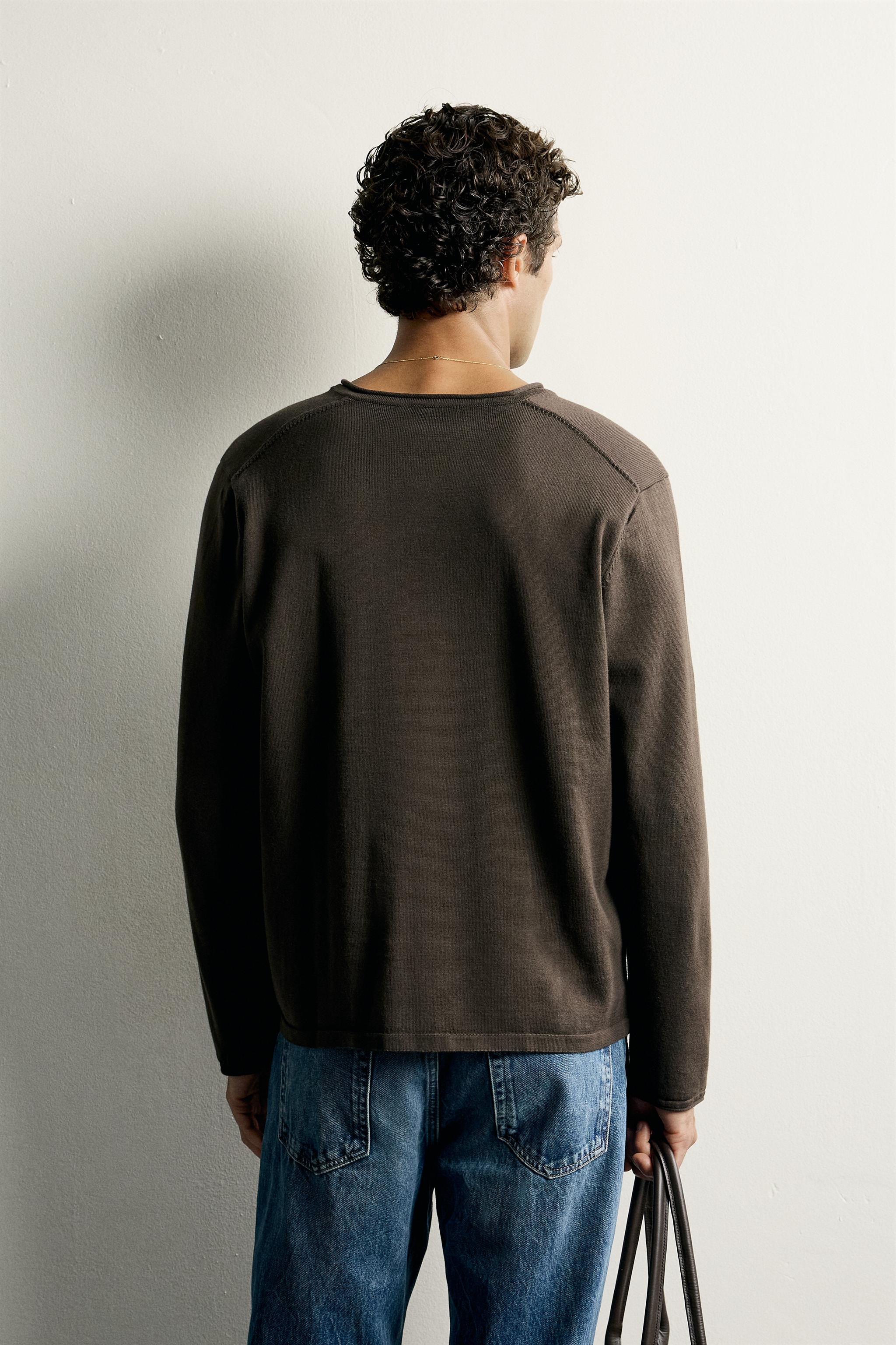 Zara HENLEY DÜĞMELİ TRİKO T-SHIRT görsel 3