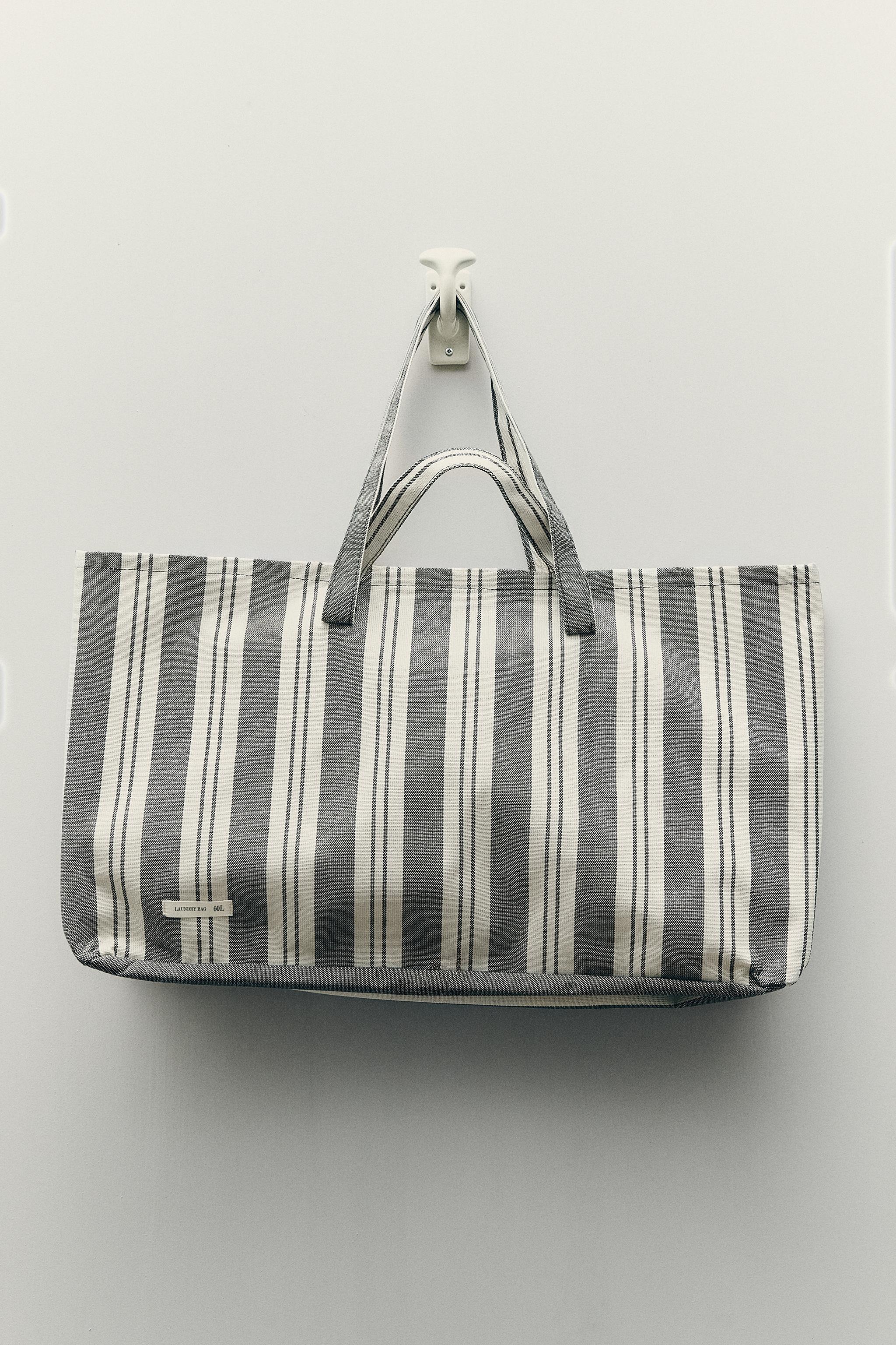 SAC À LINGE EN COTON À RAYURES