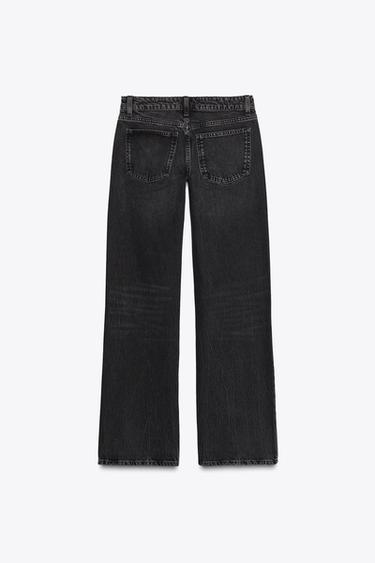 TRF WIDE-LEG LOW-RISE JEANS - Black by Zara - Image 7