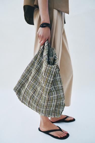 TOTE BAG WITH SHINY APPLIQUÉS - Green by Zara - Image 1