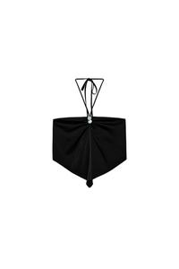 Saten Yüzeyli Halter Yaka Top