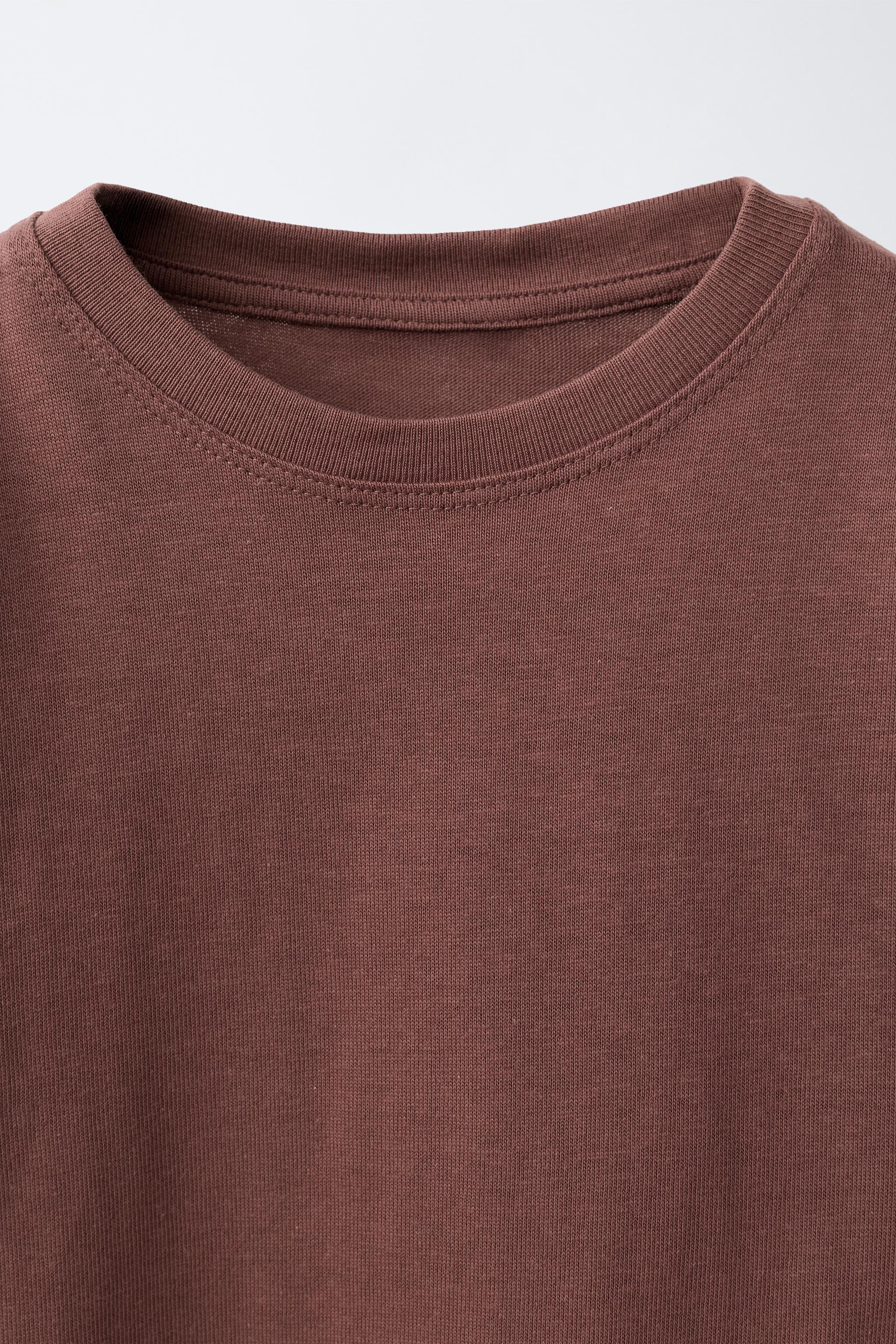 Детские футболки Zara OVERLAY EFFECT T-SHIRT — фото 3
