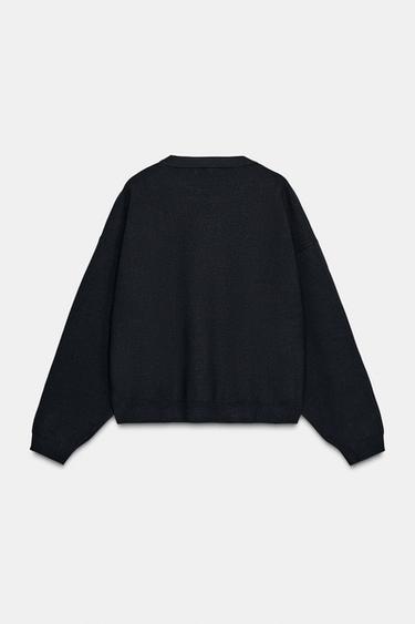 SUDADERA PUNTO LISO - Marino de Zara