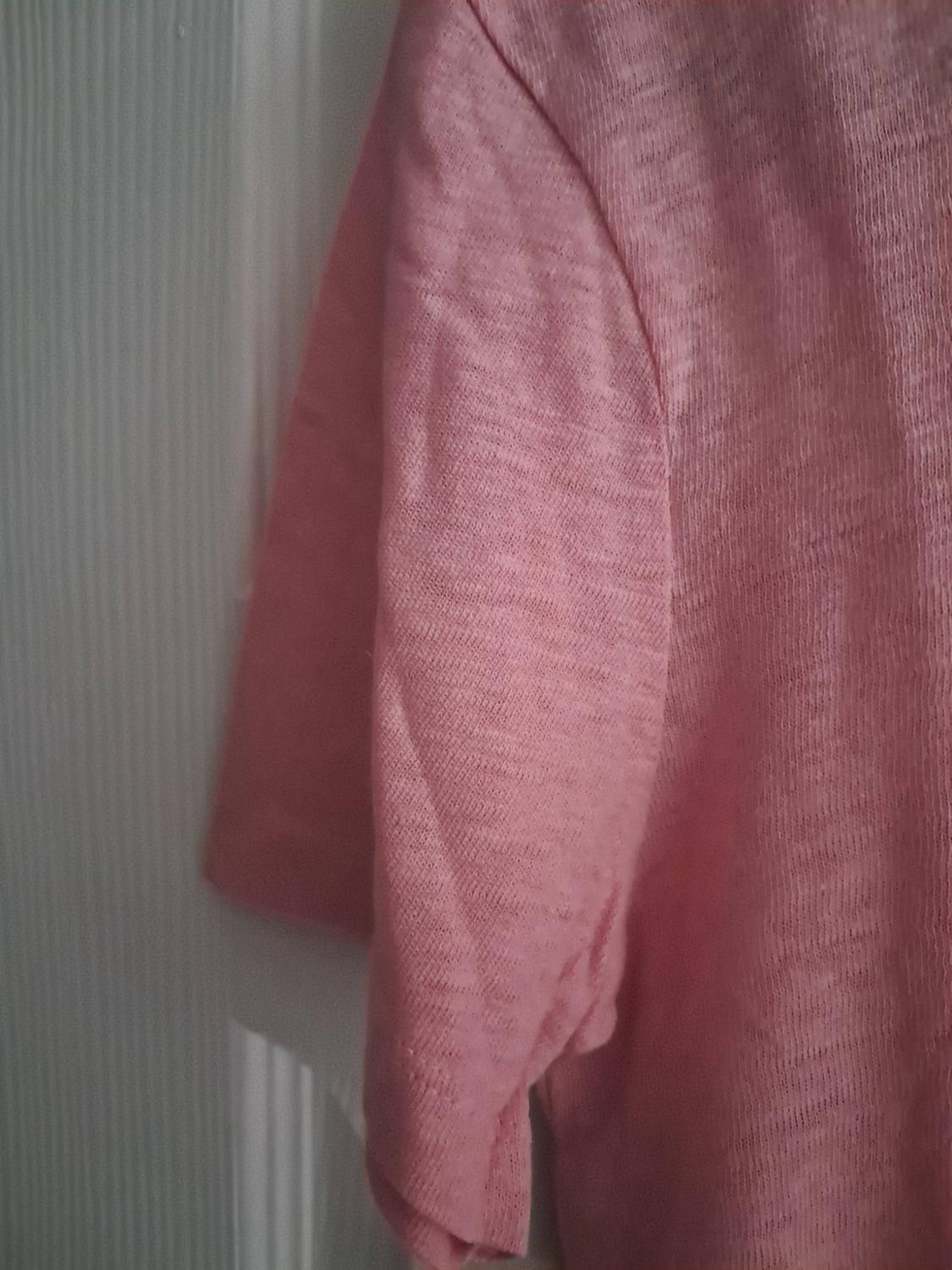 LINEN BUTTON NECK T-SHIRT - Image 4