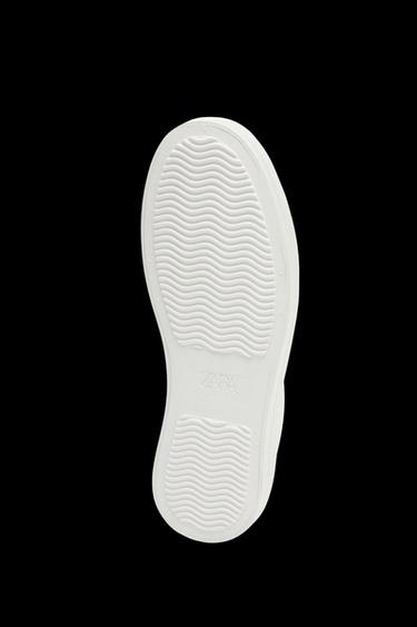Zara TOPSTITCHING DETAIL SNEAKERS - White